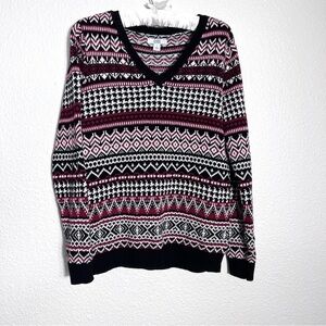 Croft & Barrow Classic Knit Sweater V-neck‎ Size small